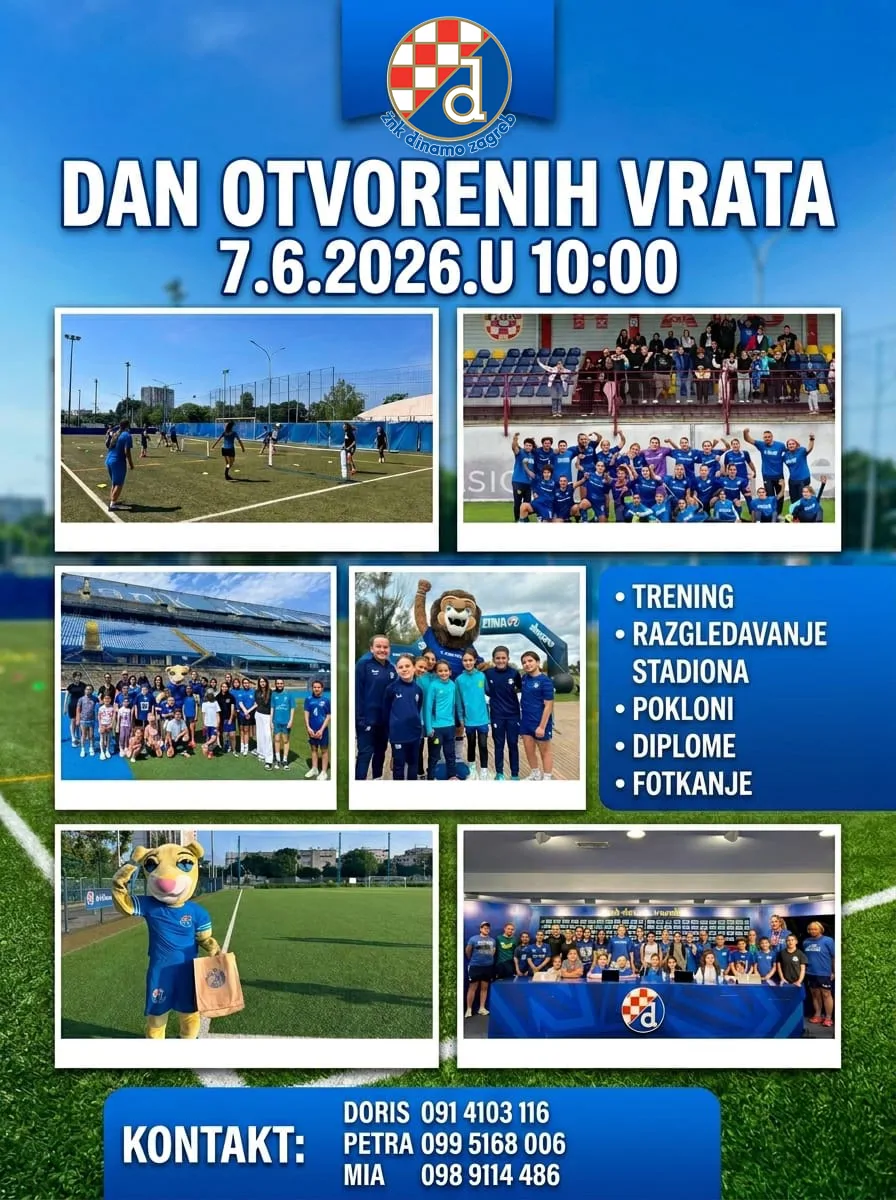 Dan otvorenih vrata ŽNK Dinamo Zagreb!